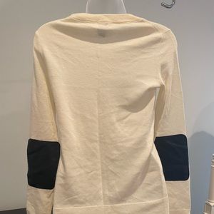 J Crew Vegan Leather-Patch Charley Sweater